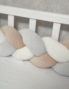 Twins Protectie laterala bejgri impletita tip cosita cu 3 fire 220 cm
