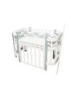 Twins Protectie laterala impletita din catifea pentru patut 240 cm gribej