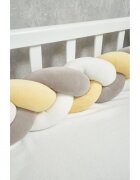 Twins Protectie laterala pentru patut din catifea impletita 240 cm Trio Galben