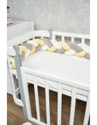 Twins Protectie laterala pentru patut din catifea impletita 240 cm Trio Galben