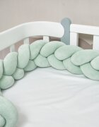 Twins Protectie laterala pentru patut din catifea impletita 240 cm Verde