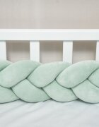 Twins Protectie laterala pentru patut din catifea impletita 240 cm Verde