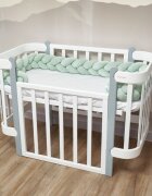 Twins Protectie laterala pentru patut din catifea impletita 240 cm Verde