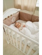 Twins Set de lenjerie din bumbac cu 7 piese pentru patut Fluffy Puffy