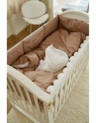 Twins Set de lenjerie din bumbac cu 7 piese pentru patut Fluffy Puffy