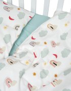Twins Set de lenjerie din flanel pentru patut cu 3 piese 120x60 cm