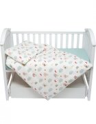 Twins Set de lenjerie din flanel pentru patut cu 3 piese 120x60 cm