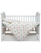 Twins Set de lenjerie din flanel pentru patut cu 3 piese 120x60 cm
