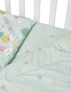 Twins Set de lenjerie pentru patut din bumbac cu 4 piese 120x60 cm