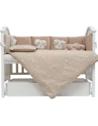 Twins Set de lenjerie pentru patut din bumbac cu 7 piese Rabbit