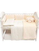 Twins Set lenjerie de pat pentru copii Be Happy 7 piese din bumbac ivory