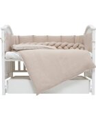 Twins Set lenjerie de pat pentru copii Cotton 7 piese 100 bumbac bej