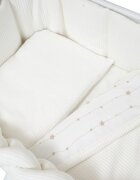 Twins Set lenjerie de pat pentru copii Cotton 7 piese 100 bumbac ivory