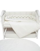 Twins Set lenjerie de pat pentru copii Cotton 7 piese 100 bumbac ivory