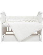 Twins Set lenjerie de pat pentru copii Cotton 7 piese 100 bumbac ivory