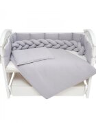 Twins Set lenjerie de pat pentru copii Cotton 7 piese gri