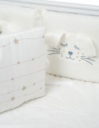 Twins Set lenjerie de pat pentru copii Rabbit 7 piese 100 bumbac ivory