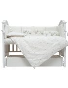 Twins Set lenjerie de pat pentru copii Rabbit 7 piese 100 bumbac ivory