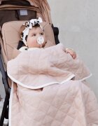 Twins Set perna si patura din muselina pentru copii Geometry bej