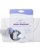 Ubbi Dispenser portabil pentru servetele umede On The Go alb