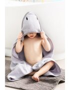 Ubbi Prosop bebe cu gluga din bumbac gri