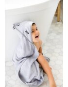 Ubbi Prosop bebe cu gluga din bumbac gri