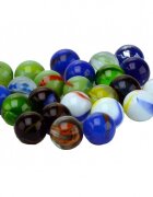 UP Int'l Set 48 de bile multicolore din sticla 16 mm