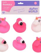 UP Int'l Set 6 jucarii din cauciuc pentru baie flamingo unicorn