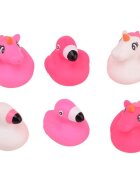 UP Int'l Set 6 jucarii din cauciuc pentru baie flamingo unicorn
