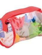 UP Int'l Set 6 jucarii pentru baie in husa rosie