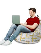 Updeco Fotoliu Puf Bean Bag tip Big Chill buline negre