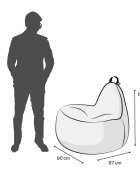 Updeco Fotoliu Puf Bean Bag tip Big Chill caribbean grapefruit