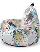 Updeco Fotoliu Puf Bean Bag tip Big Chill frunze multicolore
