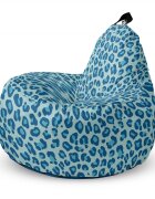 Updeco Fotoliu Puf Bean Bag tip Big Chill leopard blue