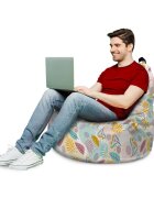 Updeco Fotoliu Puf Bean Bag tip Big Chill multicolor cu frunze