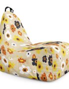 Updeco Fotoliu Puf Bean Bag tip Chill XL Daisy fundal bej