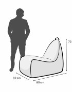 Updeco Fotoliu Puf Bean Bag tip Chill XL Hippie Peace