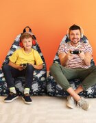Updeco Fotoliu Puf Bean Bag tip Chill XL Pisici In Spatiu