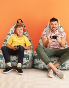 Updeco Fotoliu Puf Bean Bag tip Chill XL ursi cerbi si alti prieteni