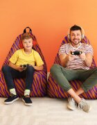 Updeco Fotoliu puf Bean Bag tip chill XL zebra purple
