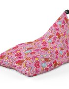 Updeco Fotoliu Puf Bean Bag tip Lounge Candies fundal roz