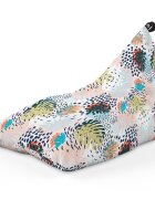 Updeco Fotoliu Puf Bean Bag tip Lounge frunze multicolore