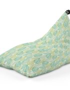 Updeco Fotoliu Puf Bean Bag tip Lounge frunze verzi si galbene