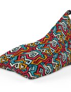 Updeco Fotoliu Puf Bean Bag tip Lounge Graffiti linii retro