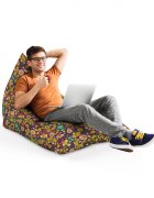 Updeco Fotoliu Puf Bean Bag tip Lounge Hippie flowers