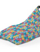 Updeco Fotoliu Puf Bean Bag tip Lounge Invazia pisicilor albastru