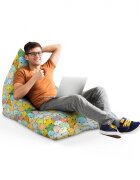 Updeco Fotoliu Puf Bean Bag tip Lounge Invazia pisicilor ocru