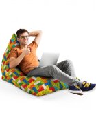 Updeco Fotoliu Puf Bean Bag tip Lounge Lego tetris verde