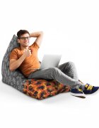 Updeco Fotoliu Puf Bean Bag tip Lounge Minecraft piatra magma