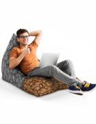Updeco Fotoliu Puf Bean Bag tip Lounge Minecraft piatra pamant